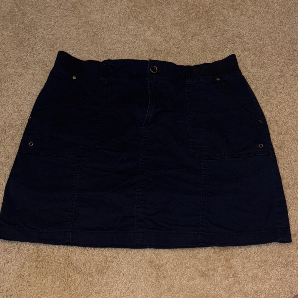 Croft & Barrow Navy Mini Skirt